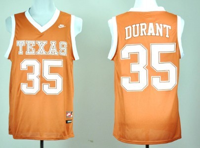 Men's Texas Longhorns #35 Kevin Durant Burnt Orange College Basketball Jersey