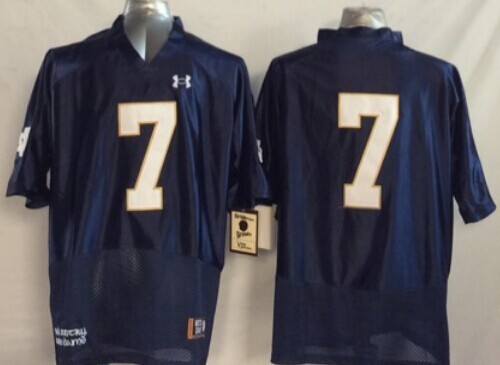 Notre Dame Fighting Irish #7 Brandon Wimbush Blue Jersey