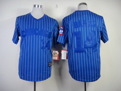 Chicago Cubs #14 Ernie Banks Blue Pinstripe Throwback Jersey Chicago Cubs #14 Ernie Banks Blue Pinstripe Throwback Jersey