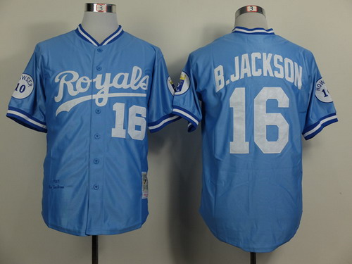 Kansas City Royals #16 Bo Jackson 1987 Light Blue Throwback Jersey Kansas City Royals #16 Bo Jackson 1987 Light Blue Throwback Jersey