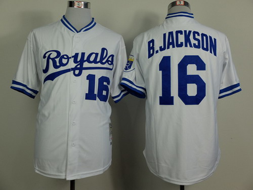 Kansas City Royals #16 Bo Jackson 1980 White Throwback Jersey Kansas City Royals #16 Bo Jackson 1980 White Throwback Jersey