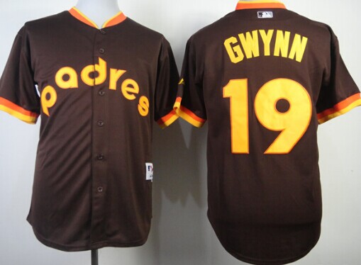 San Diego Padres #19 Tony Gwynn 1984 Brown Jersey San Diego Padres #19 Tony Gwynn 1984 Brown Jersey