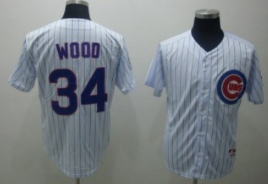 Chicago Cubs #34 Kerry Wood White Jersey Chicago Cubs #34 Kerry Wood White Jersey