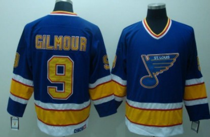 St. Louis Blues #9 Doug Gilmour Blue Throwback CCM Jersey  St. Louis Blues #9 Doug Gilmour Blue Throwback CCM Jersey