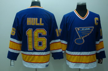 St. Louis Blues #16 Brett Hull Blue Throwback CCM Jersey  St. Louis Blues #16 Brett Hull Blue Throwback CCM Jersey