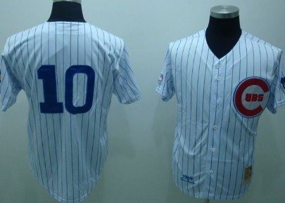 Chicago Cubs #10 Ron Santo 1969 White Throwback Jersey  Chicago Cubs #10 Ron Santo 1969 White Throwback Jersey