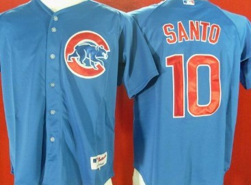 Chicago Cubs #10 Ron Santo Blue Jersey  Chicago Cubs #10 Ron Santo Blue Jersey