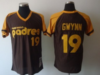San Diego Padres #19 Tony Gwynn 1978 Brown Throwback Jersey  San Diego Padres #19 Tony Gwynn 1978 Brown Throwback Jersey
