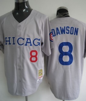 Chicago Cubs #8 Andre Dawson Gray Throwback Jersey Chicago Cubs #8 Andre Dawson Gray Throwback Jersey