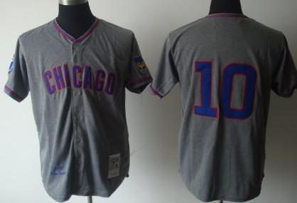 Chicago Cubs #10 Ron Santo 1969 Gray Wool Throwback Jersey Chicago Cubs #10 Ron Santo 1969 Gray Wool Throwback Jersey