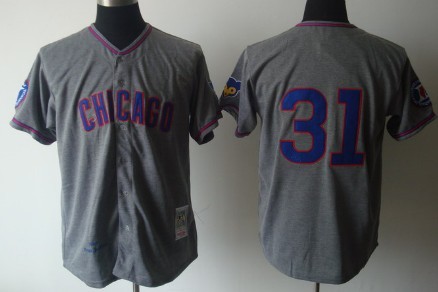 Chicago Cubs #31 Ferguson Jenkins 1968 Gray Wool Throwback Jersey Chicago Cubs #31 Ferguson Jenkins 1968 Gray Wool Throwback Jersey