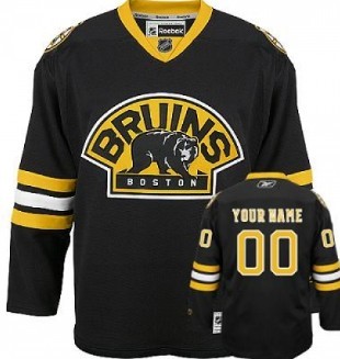 Boston Bruins Mens Customized Black Third Jersey Boston Bruins Mens Customized Black Third Jersey