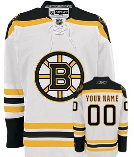 Boston Bruins Mens Customized White Jersey  Boston Bruins Mens Customized White Jersey