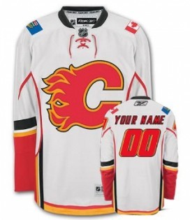 Calgary Flames Mens Customized White Jersey Calgary Flames Mens Customized White Jersey