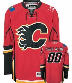 Calgary Flames Mens Customized Red Jersey Calgary Flames Mens Customized Red Jersey