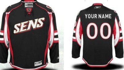 Ottawa Senators Mens Customized Black Third Jersey Ottawa Senators Mens Customized Black Third Jersey
