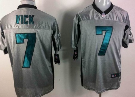 Nike Philadelphia Eagles #7 Michael Vick Gray Shadow Elite Jersey  Nike Philadelphia Eagles #7 Michael Vick Gray Shadow Elite Jersey