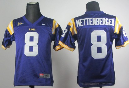 LSU Tigers #8 Zach Mettenberger Purple Kids Jersey   LSU Tigers #8 Zach Mettenberger Purple Kids Jersey