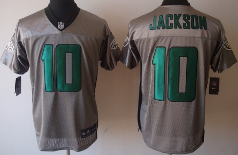 Nike Philadelphia Eagles #10 DeSean Jackson Gray Shadow Elite Jersey  Nike Philadelphia Eagles #10 DeSean Jackson Gray Shadow Elite Jersey