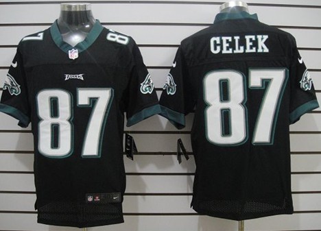 Nike Philadelphia Eagles #87 Brent Celek Black Elite Jersey  Nike Philadelphia Eagles #87 Brent Celek Black Elite Jersey