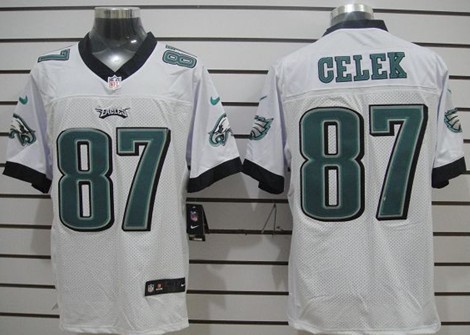 Nike Philadelphia Eagles #87 Brent Celek White Elite Jersey  Nike Philadelphia Eagles #87 Brent Celek White Elite Jersey
