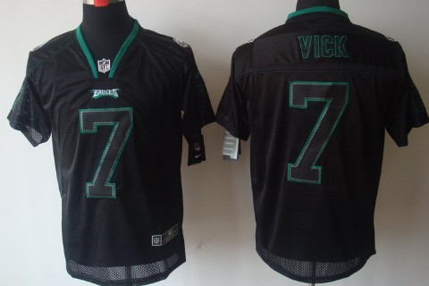 Nike Philadelphia Eagles #7 Michael Vick Lights Out Black Elite Jersey Nike Philadelphia Eagles #7 Michael Vick Lights Out Black Elite Jersey
