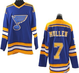 St. Louis Blues #7 Joe Mullen Blue Throwback CCM Jersey  St. Louis Blues #7 Joe Mullen Blue Throwback CCM Jersey