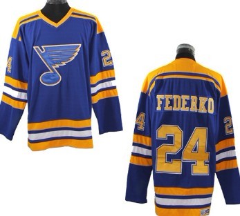 St. Louis Blues #24 Bernie Federko Blue Throwback CCM Jersey  St. Louis Blues #24 Bernie Federko Blue Throwback CCM Jersey