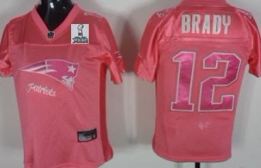 New England Patriots #12 Tom Brady Pink Stitched Womens 2012 Super Bowl XLVI Jersey  New England Patriots #12 Tom Brady Pink Stitched Womens 2012 Super Bowl XLVI Jersey