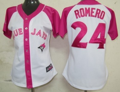 Toronto Blue Jays #24 Ricky Romero 2012 Fashion Womens Athletic Jersey