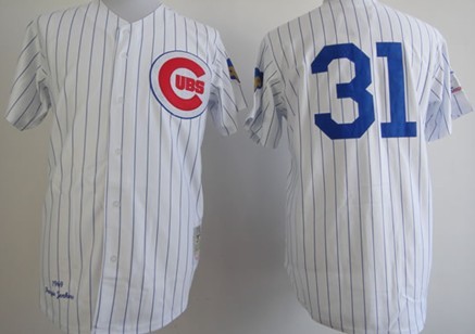 Chicago Cubs #31 Ferguson Jenkins 1969 White Throwback Jersey  Chicago Cubs #31 Ferguson Jenkins 1969 White Throwback Jersey