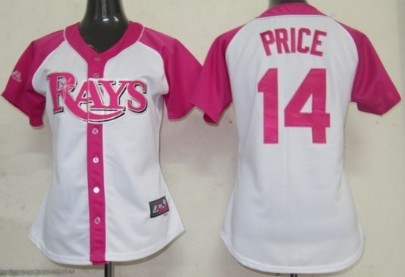 Tampa Bay Rays #14 David Price 2012 Fashion Womens  Athletic Jersey