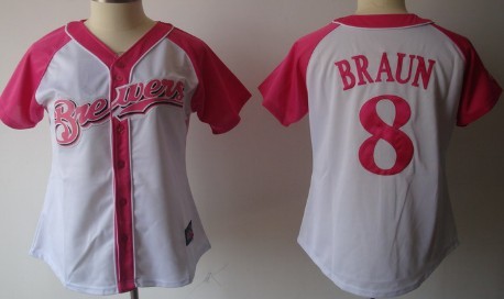 Milwaukee Brewers #8 Ryan Braun 2012 Fashion Womens Athletic Jersey
