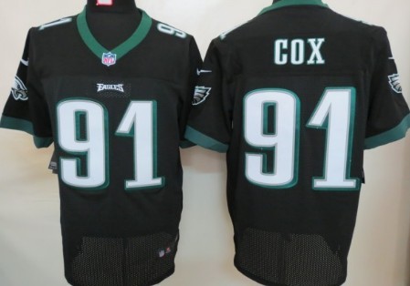 Nike Philadelphia Eagles #91 Fletcher Cox Black Elite Jersey  Nike Philadelphia Eagles #91 Fletcher Cox Black Elite Jersey