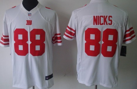 Nike New York Giants #88 Hakeem Nicks White Limited Jersey 