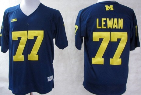 Michigan Wolverines #77 Taylor Lewan Navy Blue Jersey Michigan Wolverines #77 Taylor Lewan Navy Blue Jersey