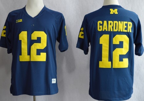 Michigan Wolverines #12 Devin Gardner Navy Blue Jersey  Michigan Wolverines #12 Devin Gardner Navy Blue Jersey