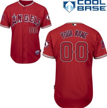 Men's LA Angels of Anaheim Customized Red Jersey  Men's LA Angels of Anaheim Customized Red Jersey