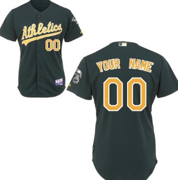 Men's Oakland Athletics Customized Green Jersey Men's Oakland Athletics Customized Green Jersey