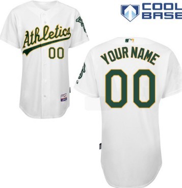 Men's Oakland Athletics Customized White Jersey Men's Oakland Athletics Customized White Jersey