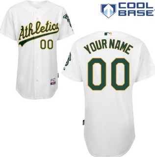 Kids' Oakland Athletics Customized White Jersey Kids' Oakland Athletics Customized White Jersey
