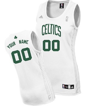 Womens Boston Celtics Customized White Jersey  Womens Boston Celtics Customized White Jersey