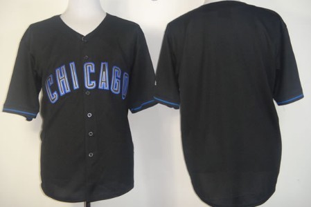Chicago Cubs Blank Black Fashion Jersey Chicago Cubs Blank Black Fashion Jersey