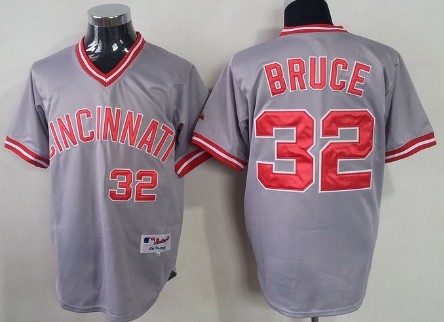 Cincinnati Reds #32 Jay Bruce Gray Pullover Jersey Cincinnati Reds #32 Jay Bruce Gray Pullover Jersey