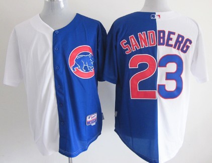 Chicago Cubs #23 Ryne Sandberg White/Blue Two Tone Jersey Chicago Cubs #23 Ryne Sandberg White/Blue Two Tone Jersey