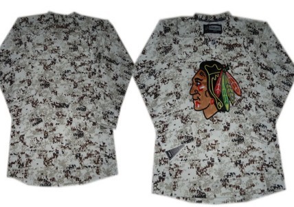 Chicago Blackhawks Blank White Camo Jersey Chicago Blackhawks Blank White Camo Jersey