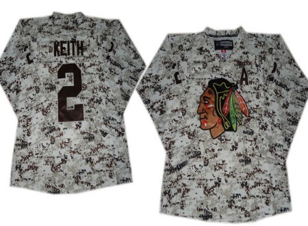 Chicago Blackhawks #2 Duncan Keith White Camo Jersey Chicago Blackhawks #2 Duncan Keith White Camo Jersey