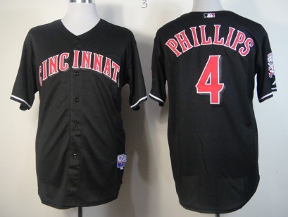 Cincinnati Reds #4 Brandon Phillips 2013 Black Jersey Cincinnati Reds #4 Brandon Phillips 2013 Black Jersey
