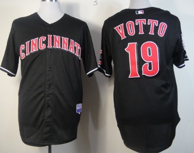 Cincinnati Reds #19 Joey Votto 2013 Black Jersey  Cincinnati Reds #19 Joey Votto 2013 Black Jersey