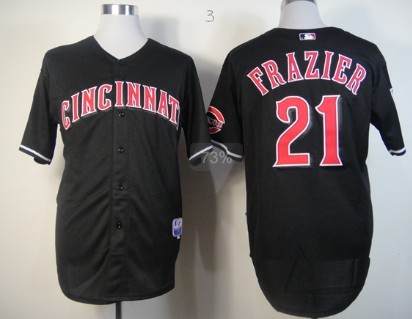 Cincinnati Reds #21 Todd Frazier 2013 Black Jersey  Cincinnati Reds #21 Todd Frazier 2013 Black Jersey